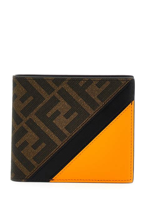 add to cart fendi real leather men's short wallet|Fendi wallet.